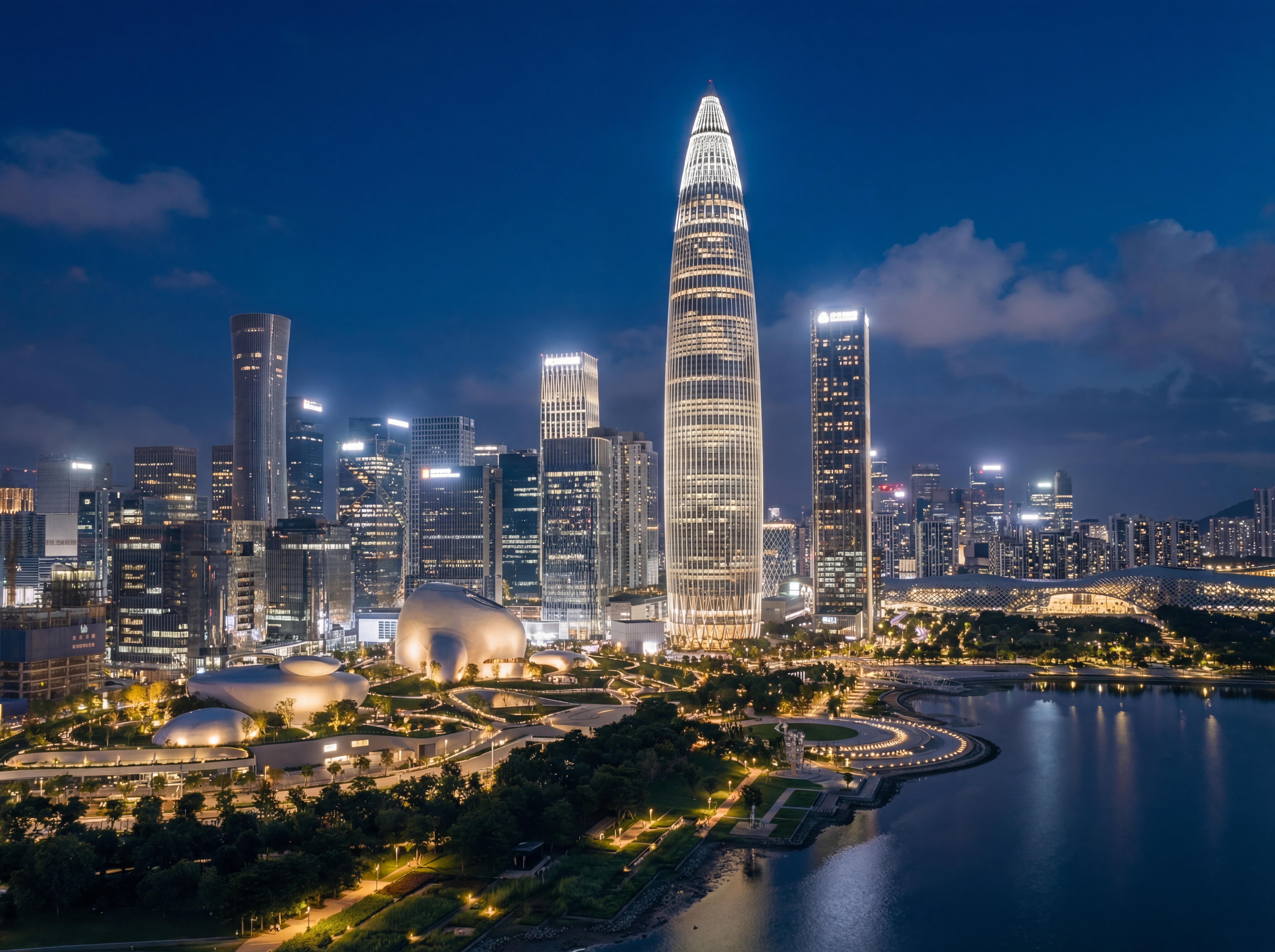 Architecture — Office building facade lighting