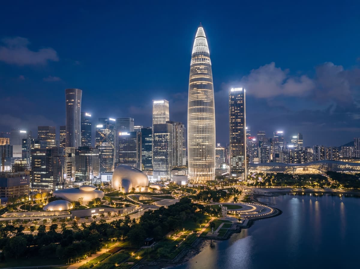 Architecture — Office building facade lighting